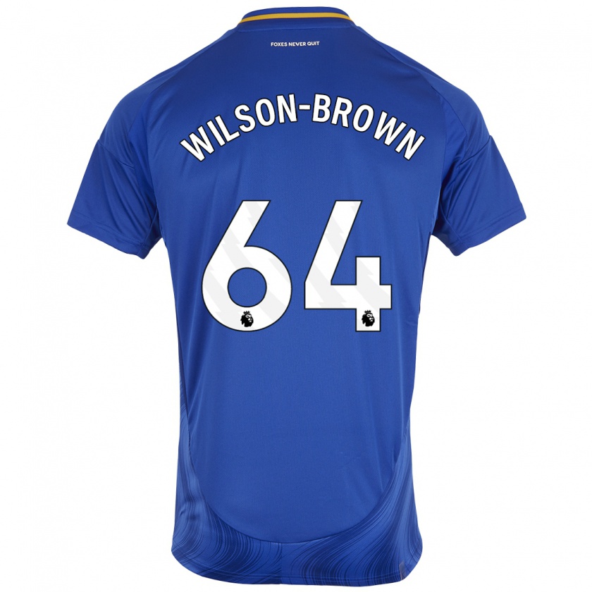 Kandiny Gyermek Tom Wilson-Brown #64 Kék Fehér Hazai Jersey 2024/25 Mez Póló Ing