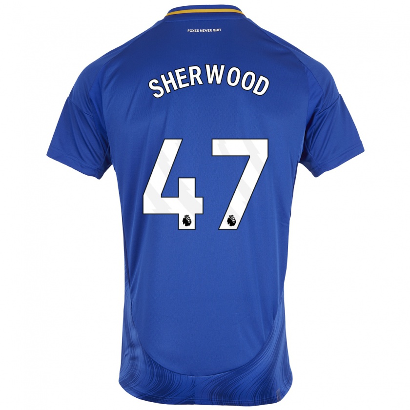 Kandiny Gyermek Simone Sherwood #47 Kék Fehér Hazai Jersey 2024/25 Mez Póló Ing