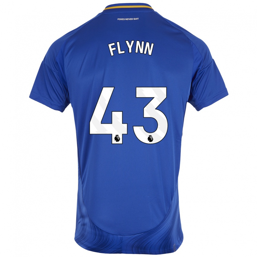 Kandiny Gyermek Shane Flynn #43 Kék Fehér Hazai Jersey 2024/25 Mez Póló Ing