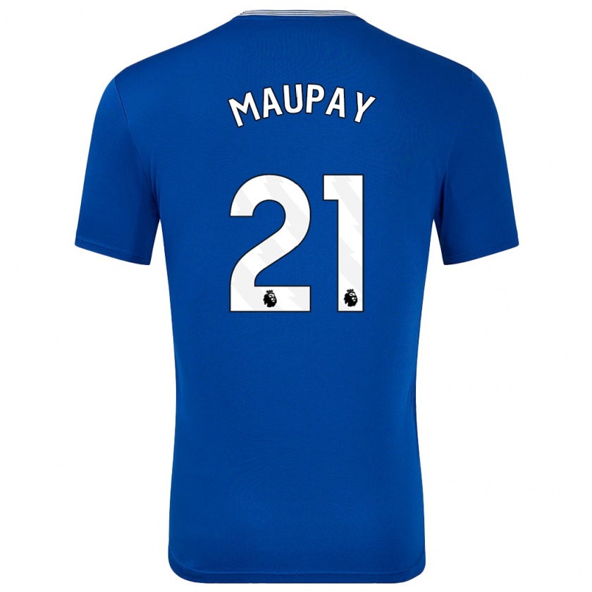 Kandiny Gyermek Neal Maupay #21 Kék -Val Hazai Jersey 2024/25 Mez Póló Ing