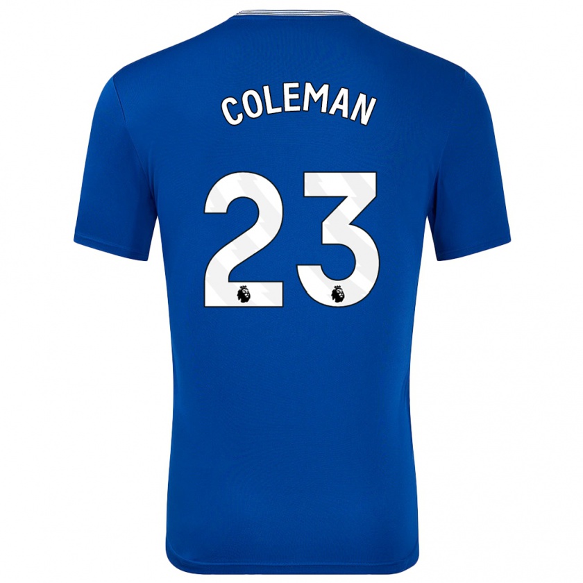 Kandiny Gyermek Séamus Coleman #23 Kék -Val Hazai Jersey 2024/25 Mez Póló Ing