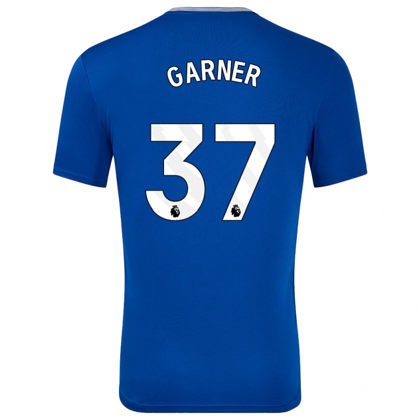 Kandiny Gyermek James Garner #37 Kék -Val Hazai Jersey 2024/25 Mez Póló Ing