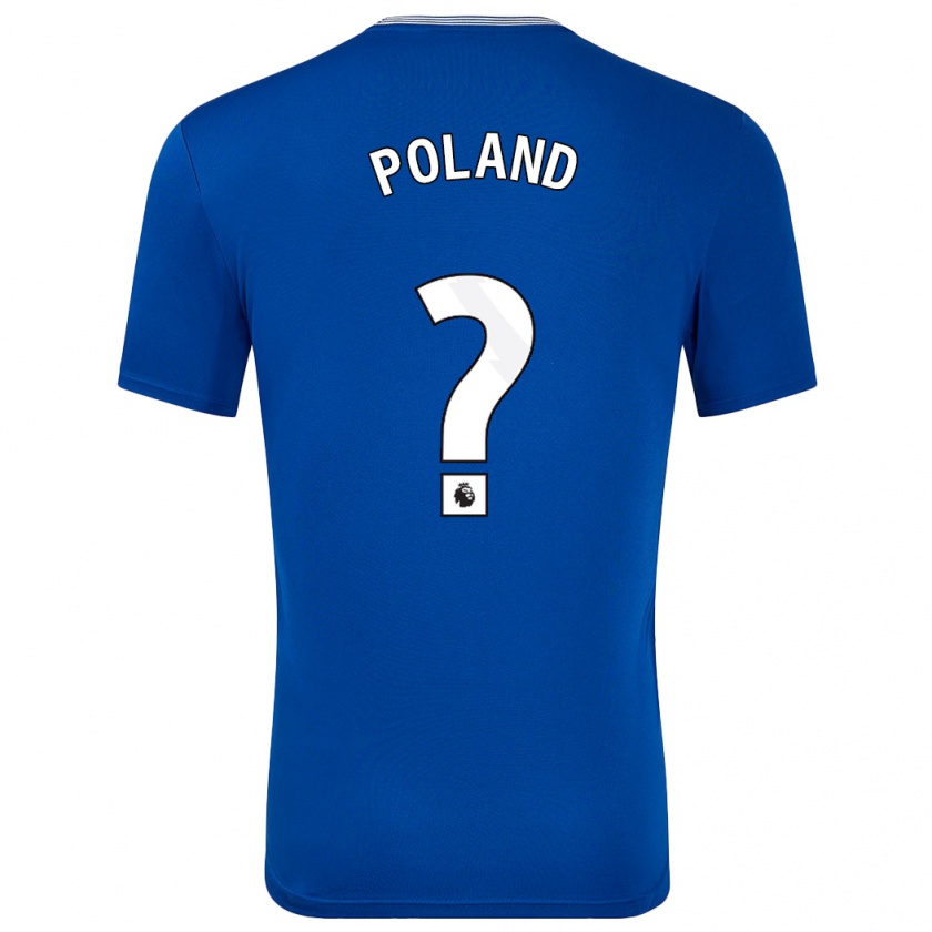 Kandiny Gyermek Louis Poland #0 Kék -Val Hazai Jersey 2024/25 Mez Póló Ing