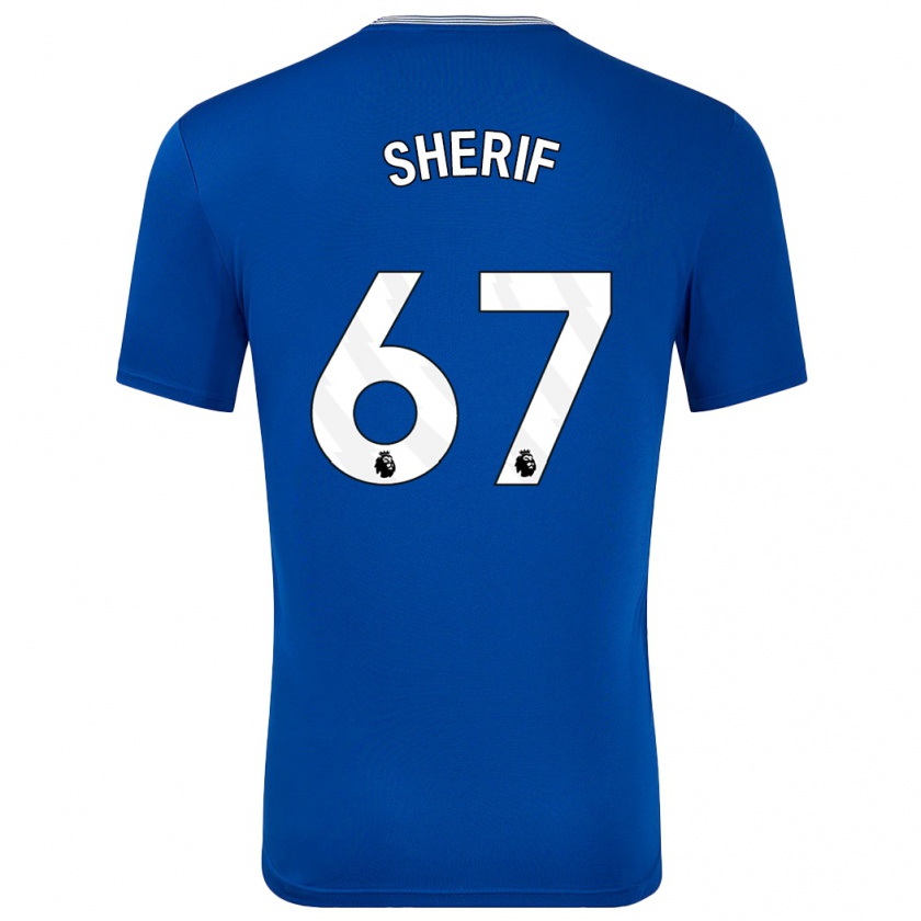 Kandiny Gyermek Martin Sherif #67 Kék -Val Hazai Jersey 2024/25 Mez Póló Ing