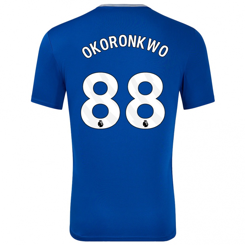 Kandiny Gyermek Francis Okoronkwo #88 Kék -Val Hazai Jersey 2024/25 Mez Póló Ing