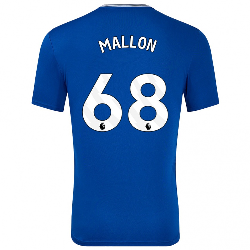 Kandiny Gyermek Mathew Mallon #68 Kék -Val Hazai Jersey 2024/25 Mez Póló Ing