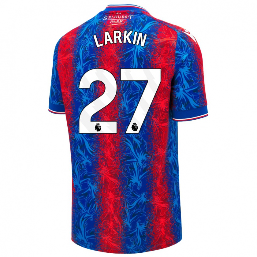 Kandiny Gyermek Abbie Larkin #27 Piros Kék Csíkok Hazai Jersey 2024/25 Mez Póló Ing