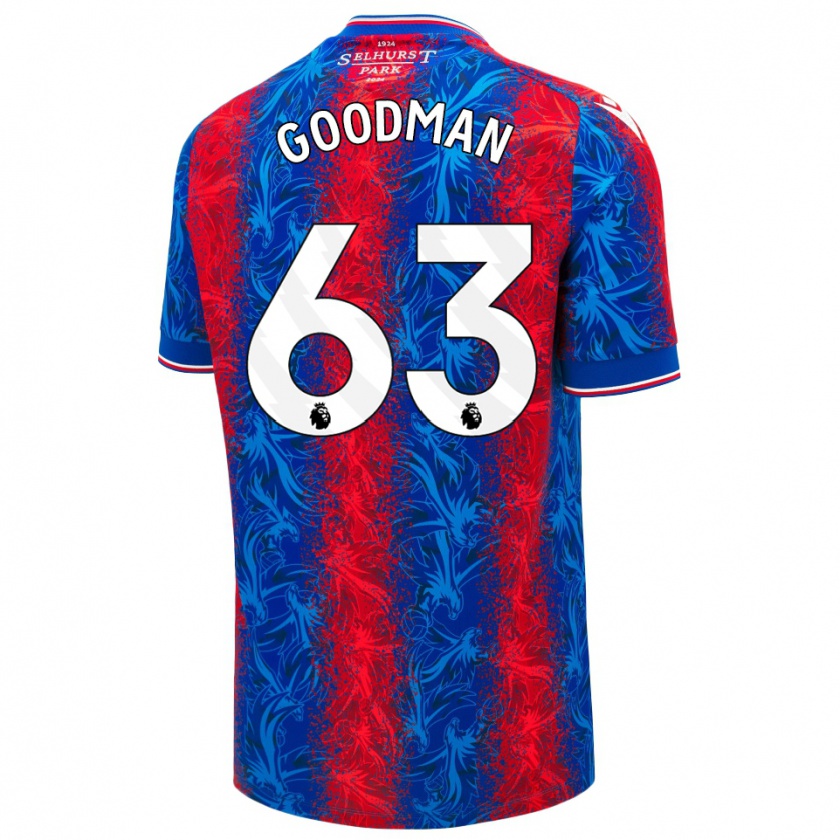 Kandiny Gyermek Owen Goodman #63 Piros Kék Csíkok Hazai Jersey 2024/25 Mez Póló Ing