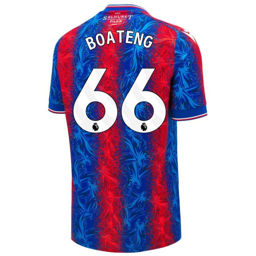 Kandiny Gyermek David Boateng #66 Piros Kék Csíkok Hazai Jersey 2024/25 Mez Póló Ing