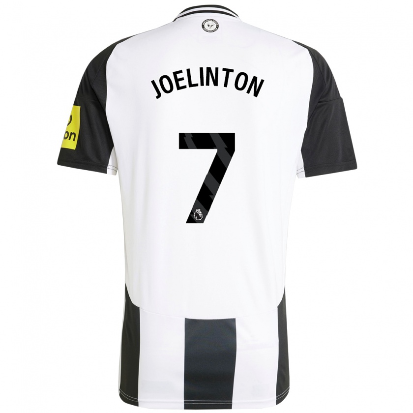 Kandiny Gyermek Joelinton #7 Fehér Fekete Hazai Jersey 2024/25 Mez Póló Ing