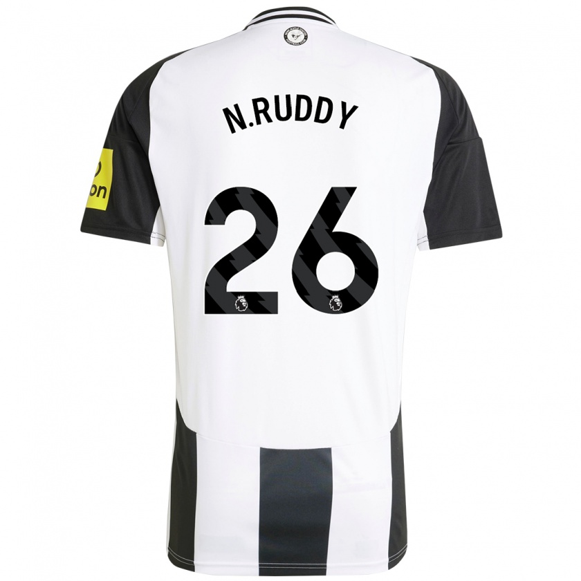 Kandiny Gyermek John Ruddy #26 Fehér Fekete Hazai Jersey 2024/25 Mez Póló Ing