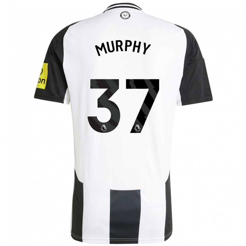 Kandiny Gyermek Alex Murphy #37 Fehér Fekete Hazai Jersey 2024/25 Mez Póló Ing