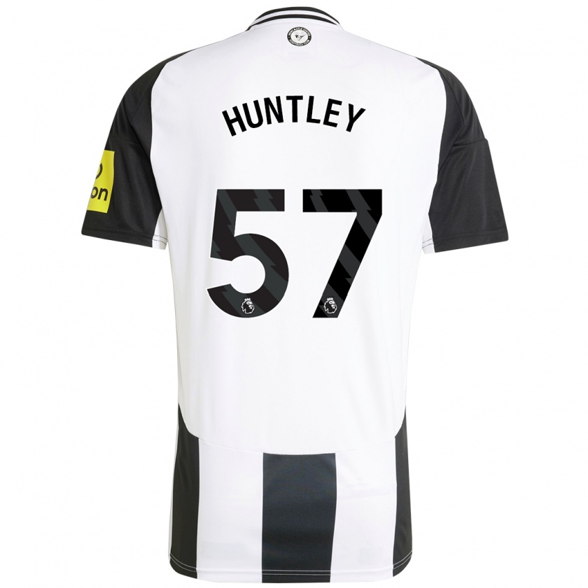 Kandiny Gyermek James Huntley #57 Fehér Fekete Hazai Jersey 2024/25 Mez Póló Ing