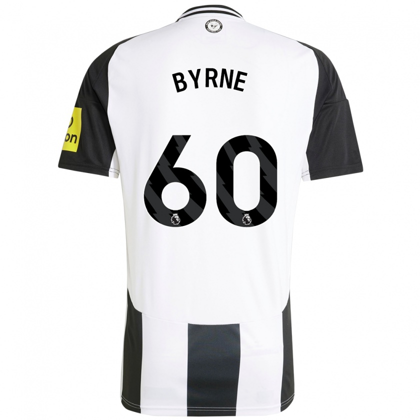 Kandiny Gyermek Reece Byrne #60 Fehér Fekete Hazai Jersey 2024/25 Mez Póló Ing