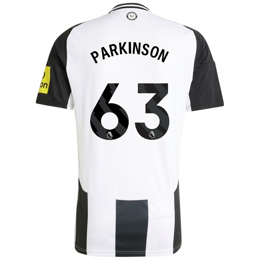 Kandiny Gyermek Ben Parkinson #63 Fehér Fekete Hazai Jersey 2024/25 Mez Póló Ing