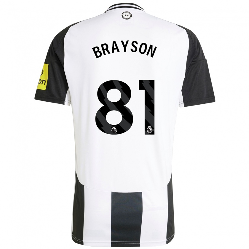 Kandiny Gyermek Joe Brayson #81 Fehér Fekete Hazai Jersey 2024/25 Mez Póló Ing