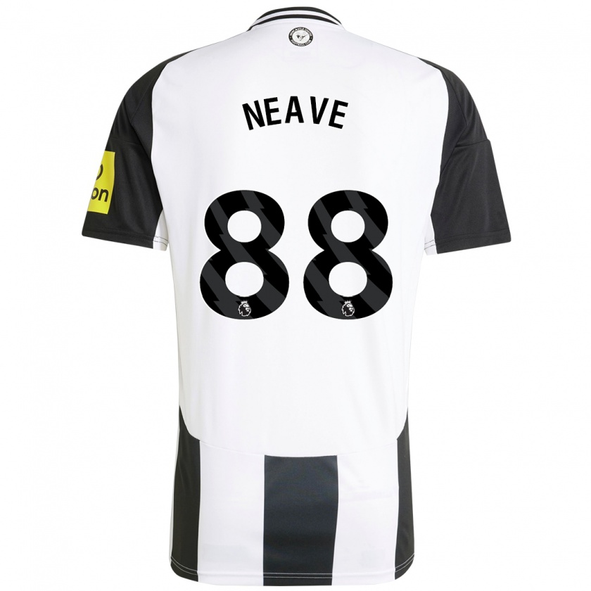 Kandiny Gyermek Sean Neave #88 Fehér Fekete Hazai Jersey 2024/25 Mez Póló Ing