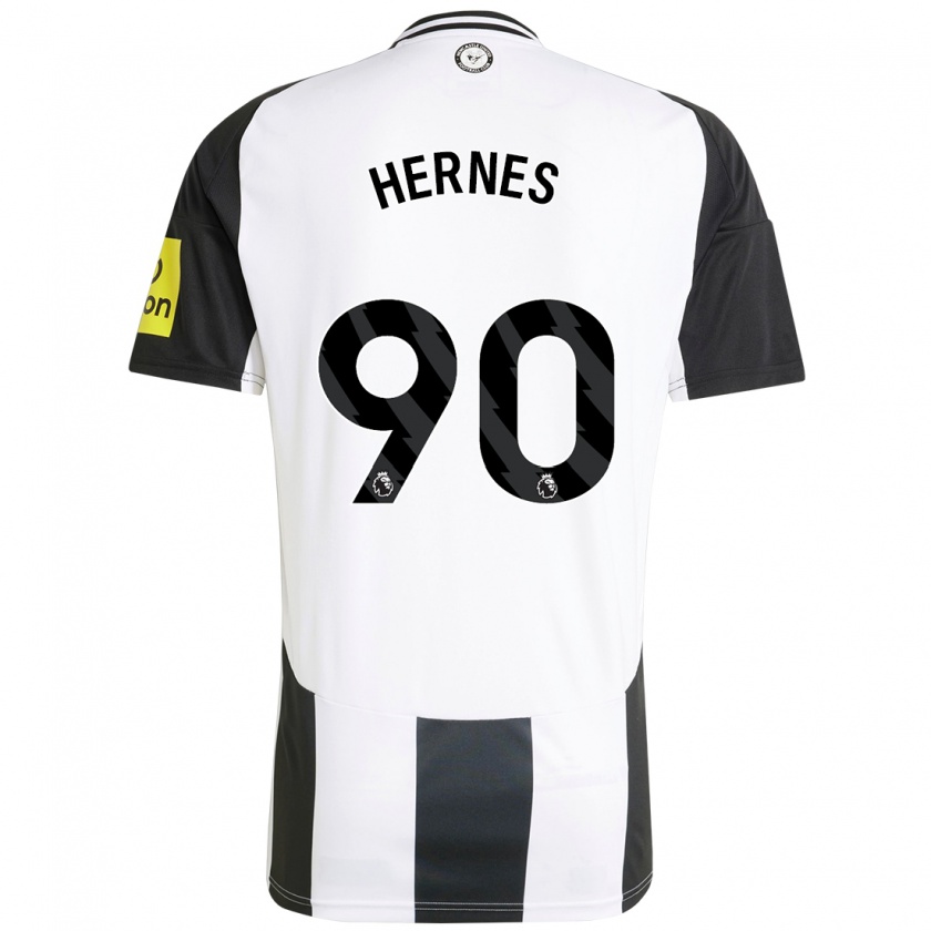 Kandiny Gyermek Travis Hernes #90 Fehér Fekete Hazai Jersey 2024/25 Mez Póló Ing