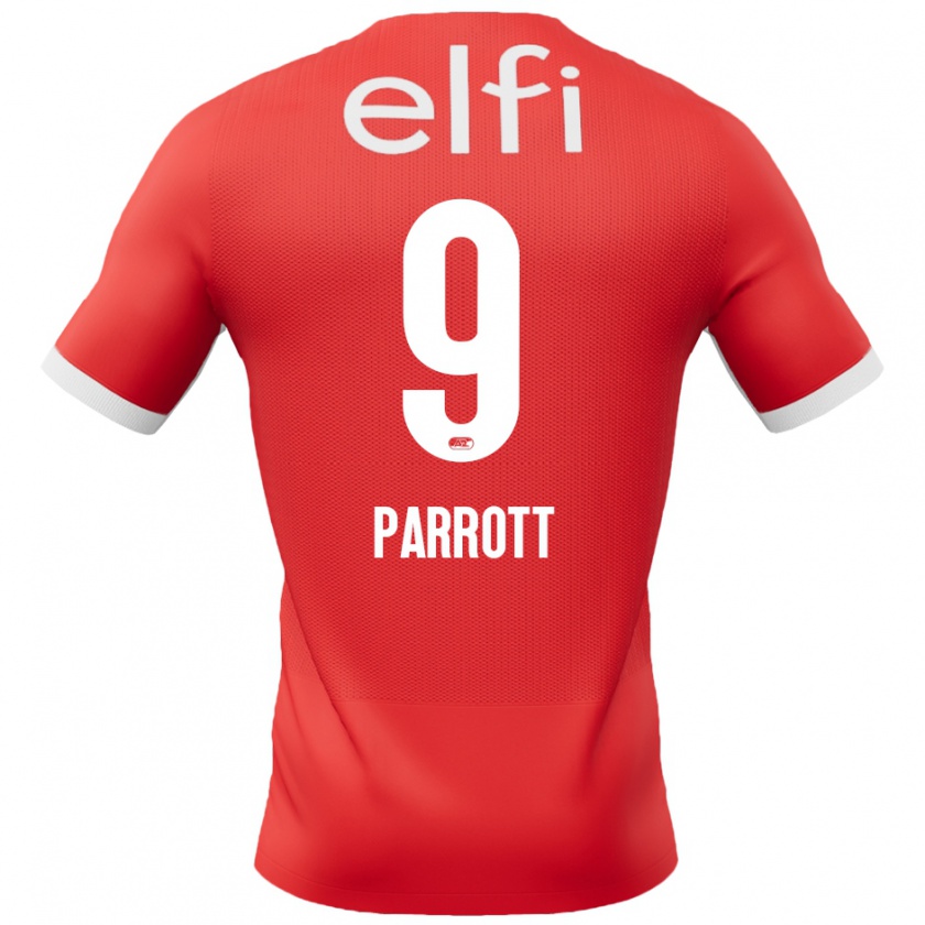 Kandiny Gyermek Troy Parrott #9 Piros Fehér Hazai Jersey 2024/25 Mez Póló Ing