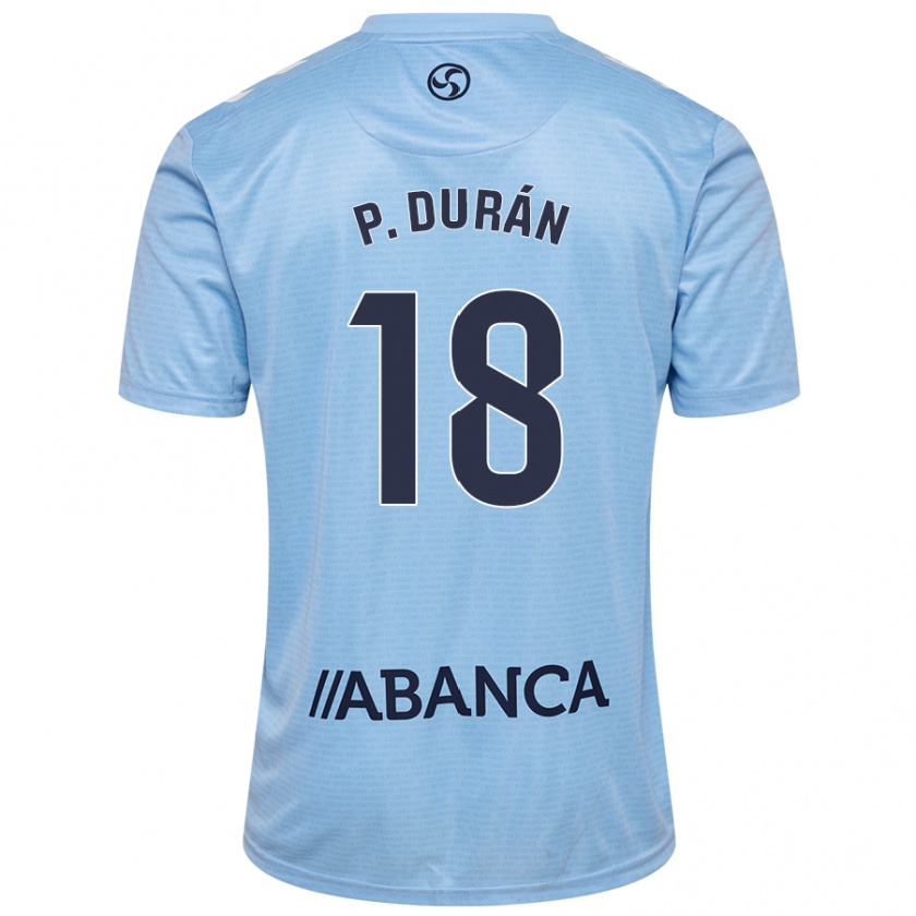 Kandiny Gyermek Pablo Durán #18 Ég Kék Hazai Jersey 2024/25 Mez Póló Ing