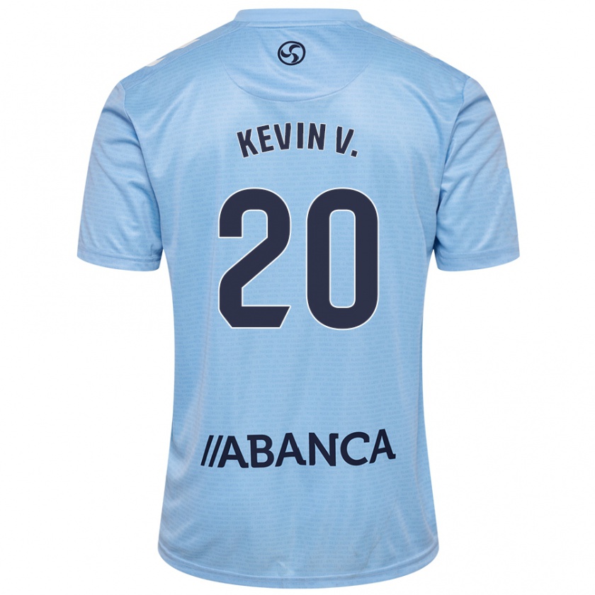 Kandiny Gyermek Kevin Vázquez #20 Ég Kék Hazai Jersey 2024/25 Mez Póló Ing