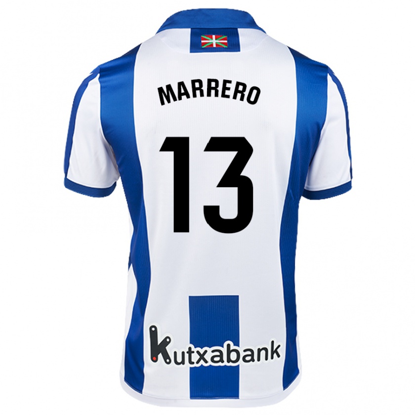 Kandiny Gyermek Unai Marrero #13 Fehér Kék Hazai Jersey 2024/25 Mez Póló Ing