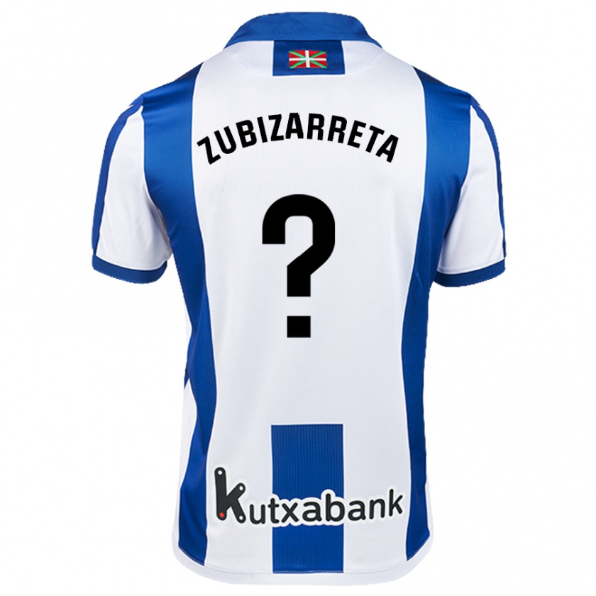 Kandiny Gyermek Pablo Zubizarreta #0 Fehér Kék Hazai Jersey 2024/25 Mez Póló Ing