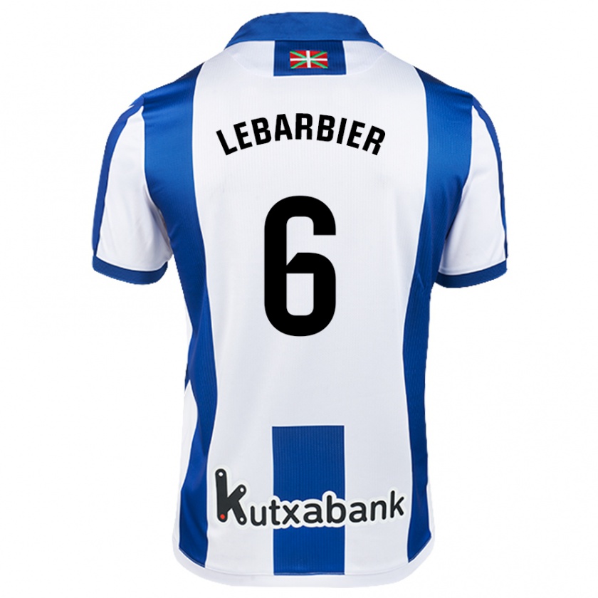 Kandiny Gyermek Alex Lebarbier #6 Fehér Kék Hazai Jersey 2024/25 Mez Póló Ing