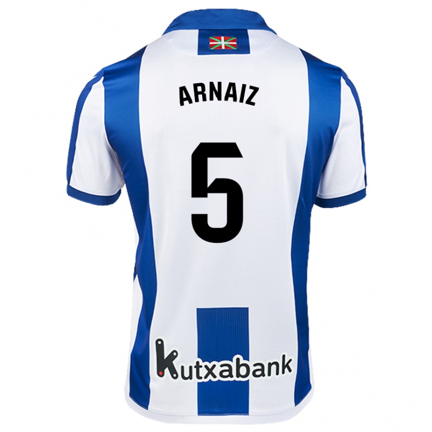 Kandiny Gyermek Iris Arnaiz #5 Fehér Kék Hazai Jersey 2024/25 Mez Póló Ing