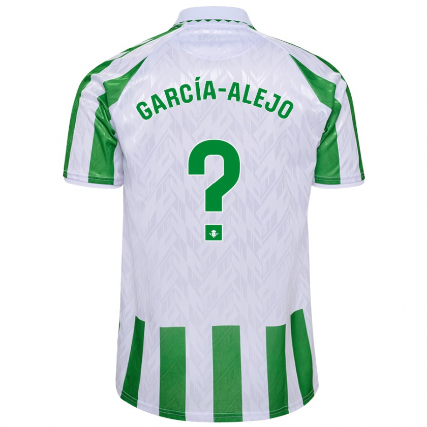 Kandiny Gyermek Raúl García-Alejo #0 Zöld Fehér Csíkok Hazai Jersey 2024/25 Mez Póló Ing