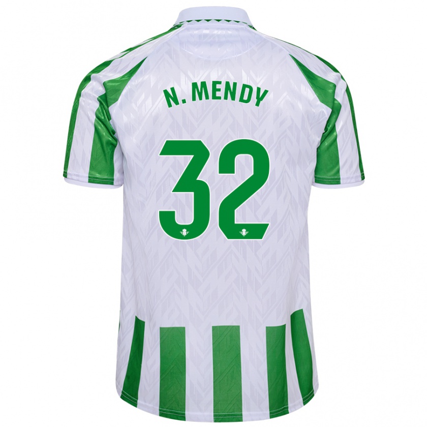 Kandiny Gyermek Nobel Mendy #32 Zöld Fehér Csíkok Hazai Jersey 2024/25 Mez Póló Ing