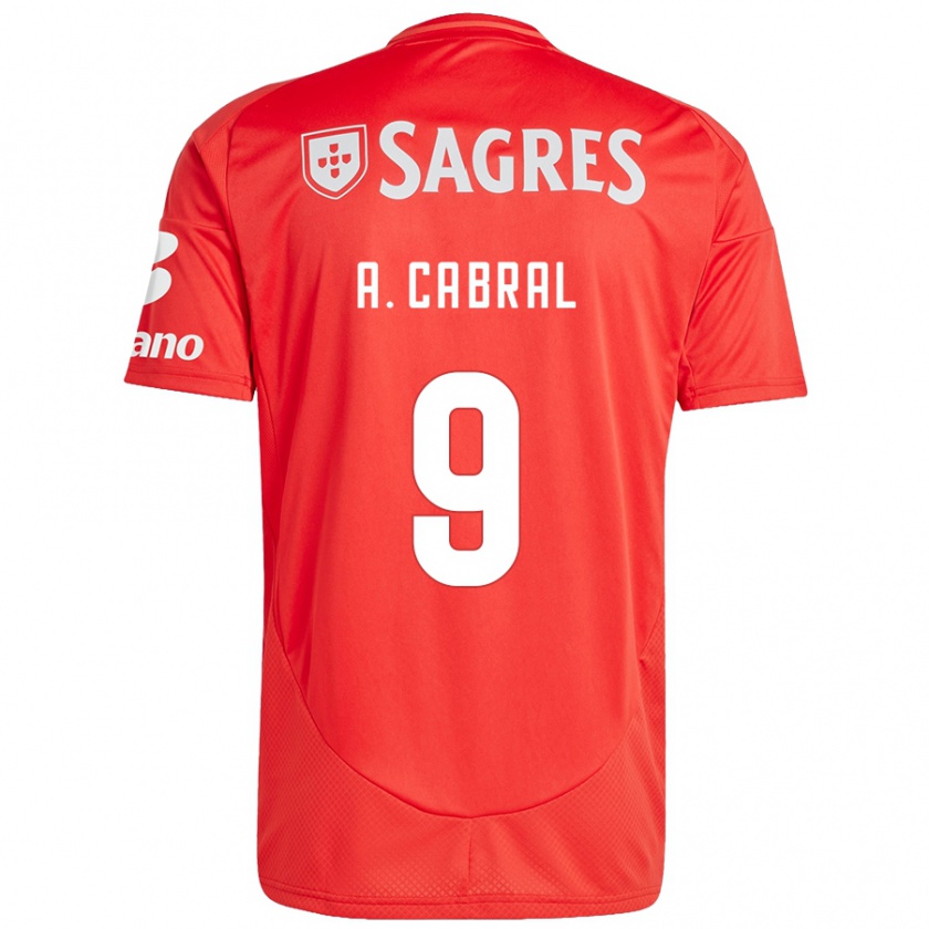 Kandiny Gyermek Arthur Cabral #9 Piros Fehér Hazai Jersey 2024/25 Mez Póló Ing