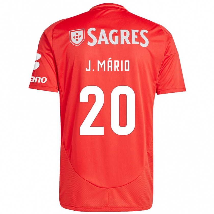 Kandiny Gyermek João Mário #20 Piros Fehér Hazai Jersey 2024/25 Mez Póló Ing