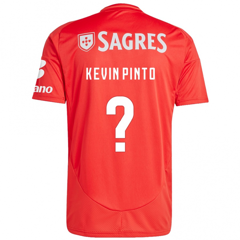 Kandiny Gyermek Kevin Pinto #0 Piros Fehér Hazai Jersey 2024/25 Mez Póló Ing