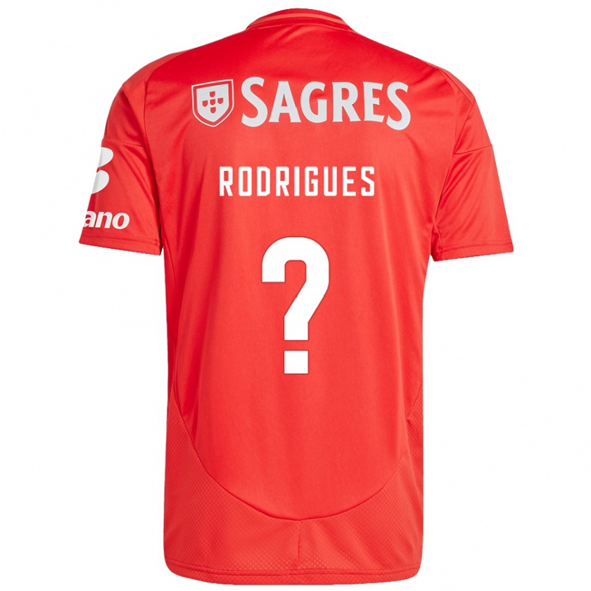 Kandiny Gyermek Miguel Rodrigues #0 Piros Fehér Hazai Jersey 2024/25 Mez Póló Ing