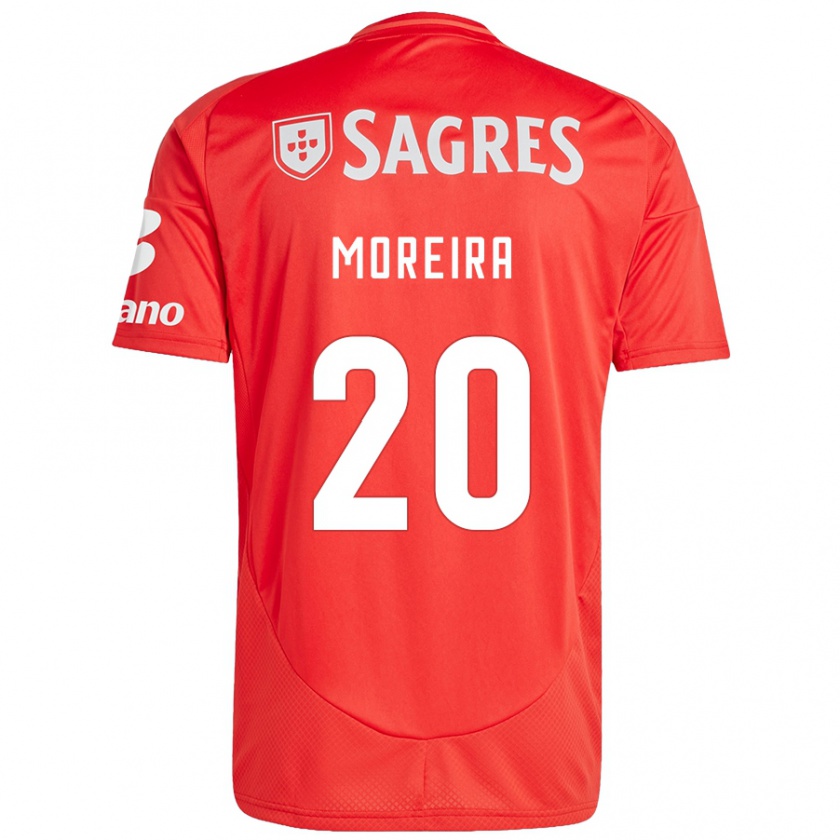 Kandiny Gyermek André Moreira #20 Piros Fehér Hazai Jersey 2024/25 Mez Póló Ing