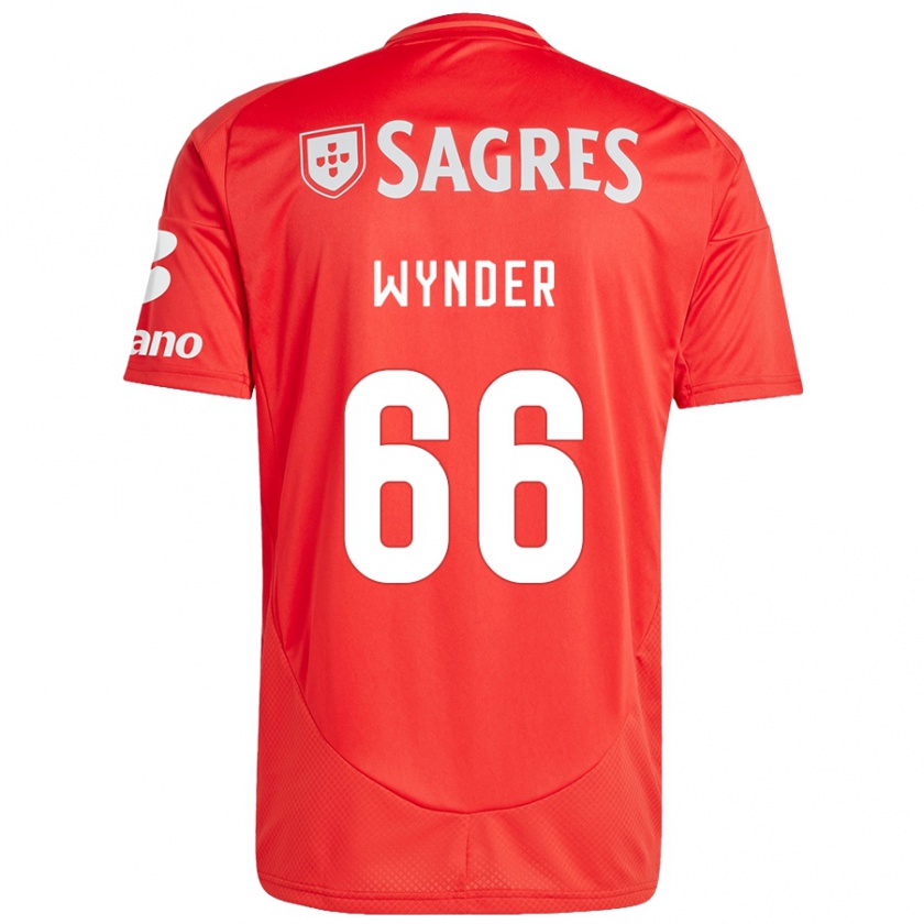 Kandiny Gyermek Joshua Wynder #66 Piros Fehér Hazai Jersey 2024/25 Mez Póló Ing