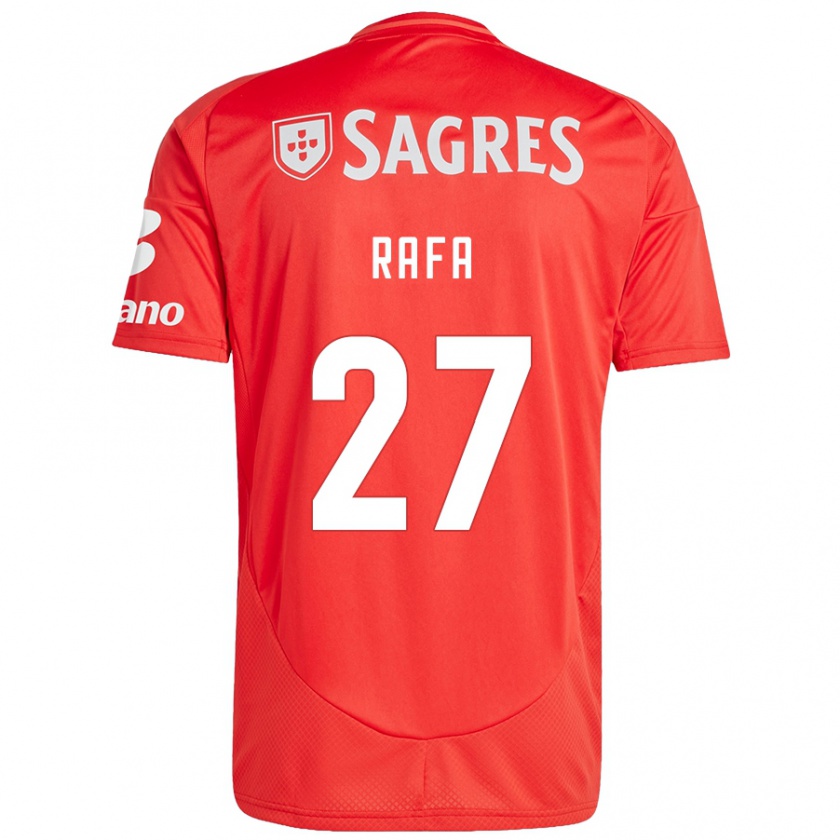 Kandiny Gyermek Rafa #27 Piros Fehér Hazai Jersey 2024/25 Mez Póló Ing