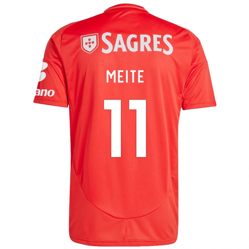 Kandiny Gyermek Soualiho Meite #11 Piros Fehér Hazai Jersey 2024/25 Mez Póló Ing