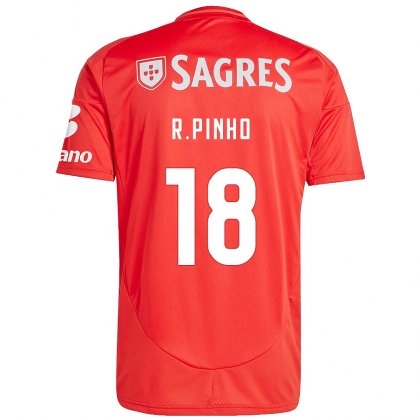 Kandiny Gyermek Rodrigo Pinho #18 Piros Fehér Hazai Jersey 2024/25 Mez Póló Ing