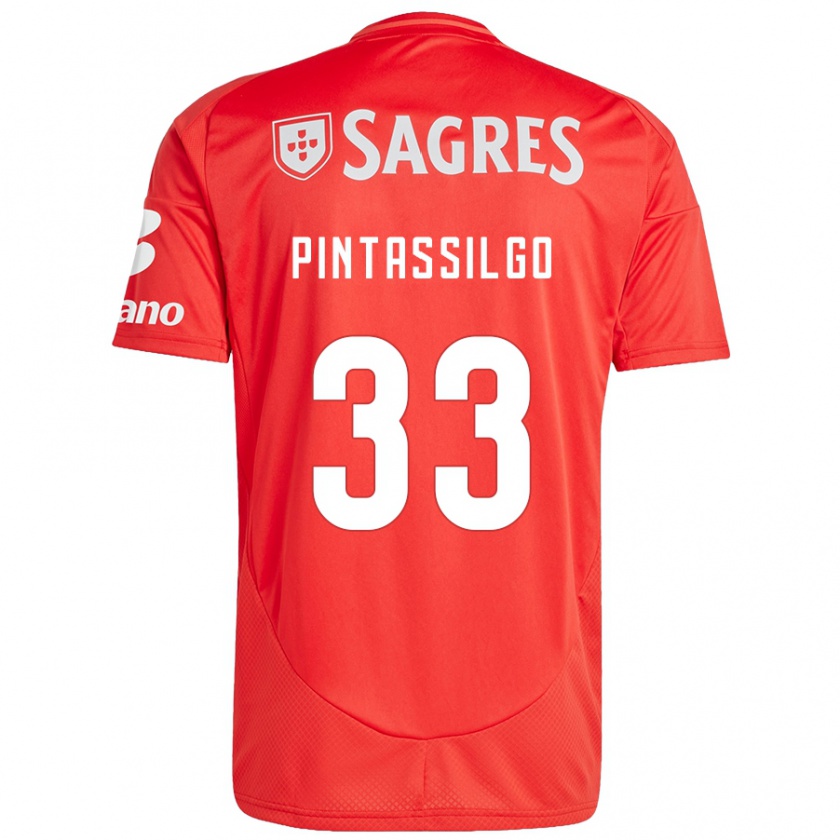 Kandiny Gyermek Lara Pintassilgo #33 Piros Fehér Hazai Jersey 2024/25 Mez Póló Ing