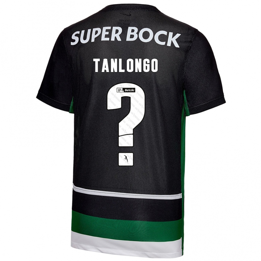 Kandiny Gyermek Mateo Tanlongo #0 Fekete Fehér Zöld Hazai Jersey 2024/25 Mez Póló Ing