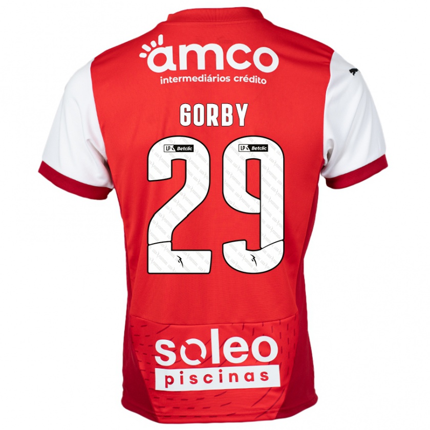 Kandiny Gyermek Gorby #29 Piros Fehér Hazai Jersey 2024/25 Mez Póló Ing