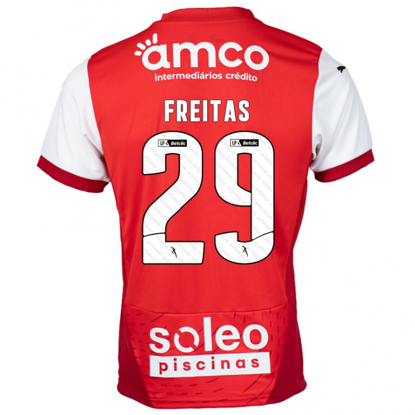 Kandiny Gyermek Mylena Freitas #29 Piros Fehér Hazai Jersey 2024/25 Mez Póló Ing