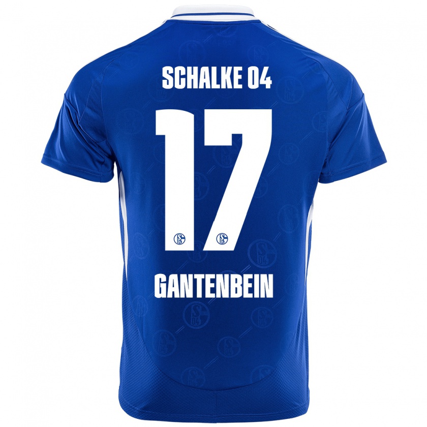 Kandiny Gyermek Adrian Gantenbein #17 Királykék Hazai Jersey 2024/25 Mez Póló Ing