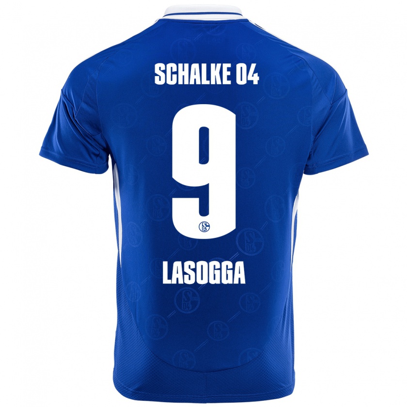 Kandiny Gyermek Pierre-Michel Lasogga #9 Királykék Hazai Jersey 2024/25 Mez Póló Ing