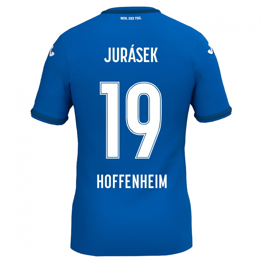 Kandiny Gyermek David Jurásek #19 Királykék Hazai Jersey 2024/25 Mez Póló Ing