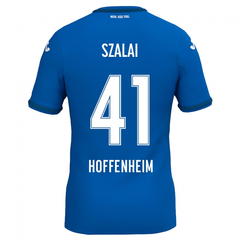 Kandiny Gyermek Attila Szalai #41 Királykék Hazai Jersey 2024/25 Mez Póló Ing