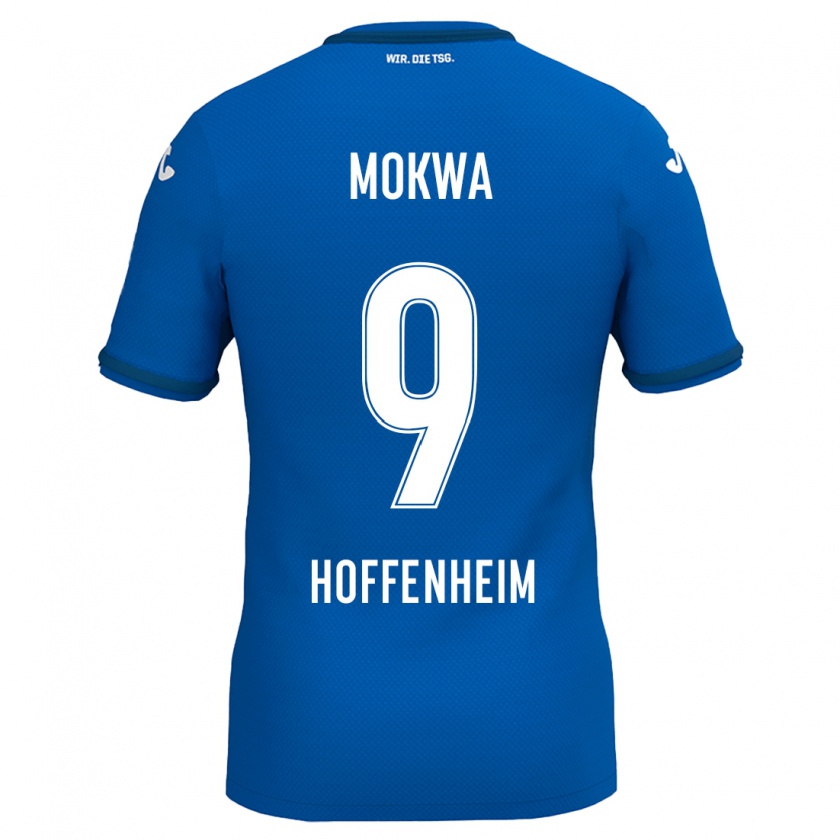 Kandiny Gyermek David Mokwa #9 Királykék Hazai Jersey 2024/25 Mez Póló Ing