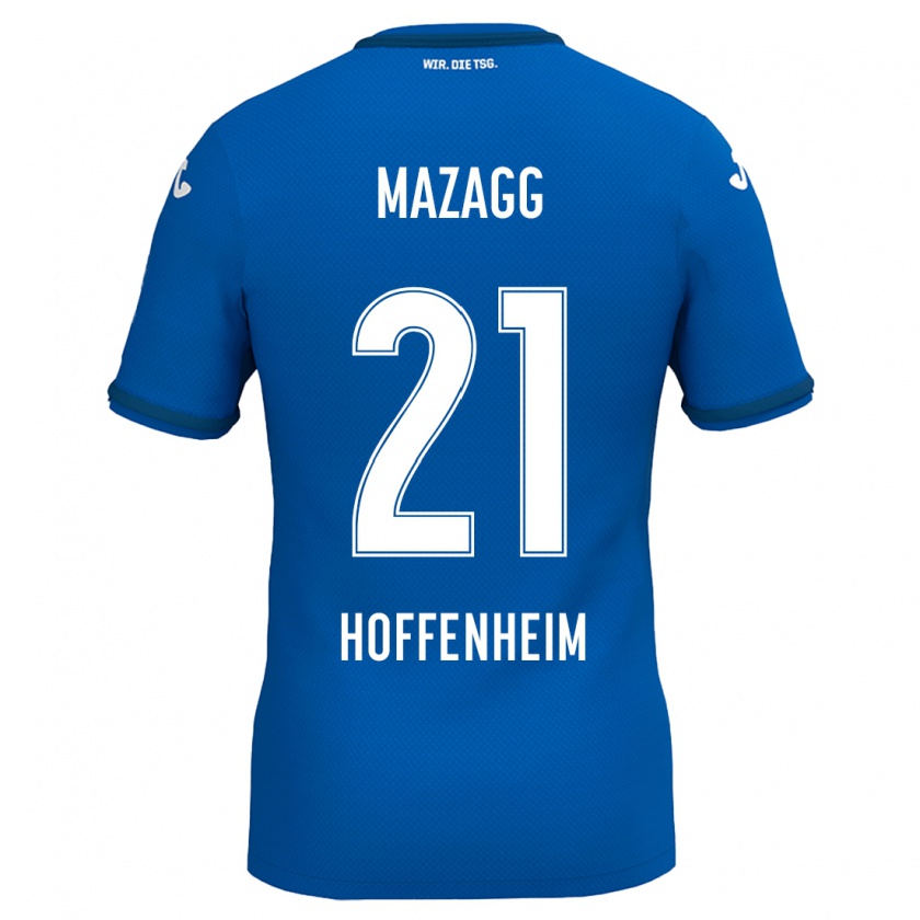 Kandiny Gyermek Lukas Mazagg #21 Királykék Hazai Jersey 2024/25 Mez Póló Ing